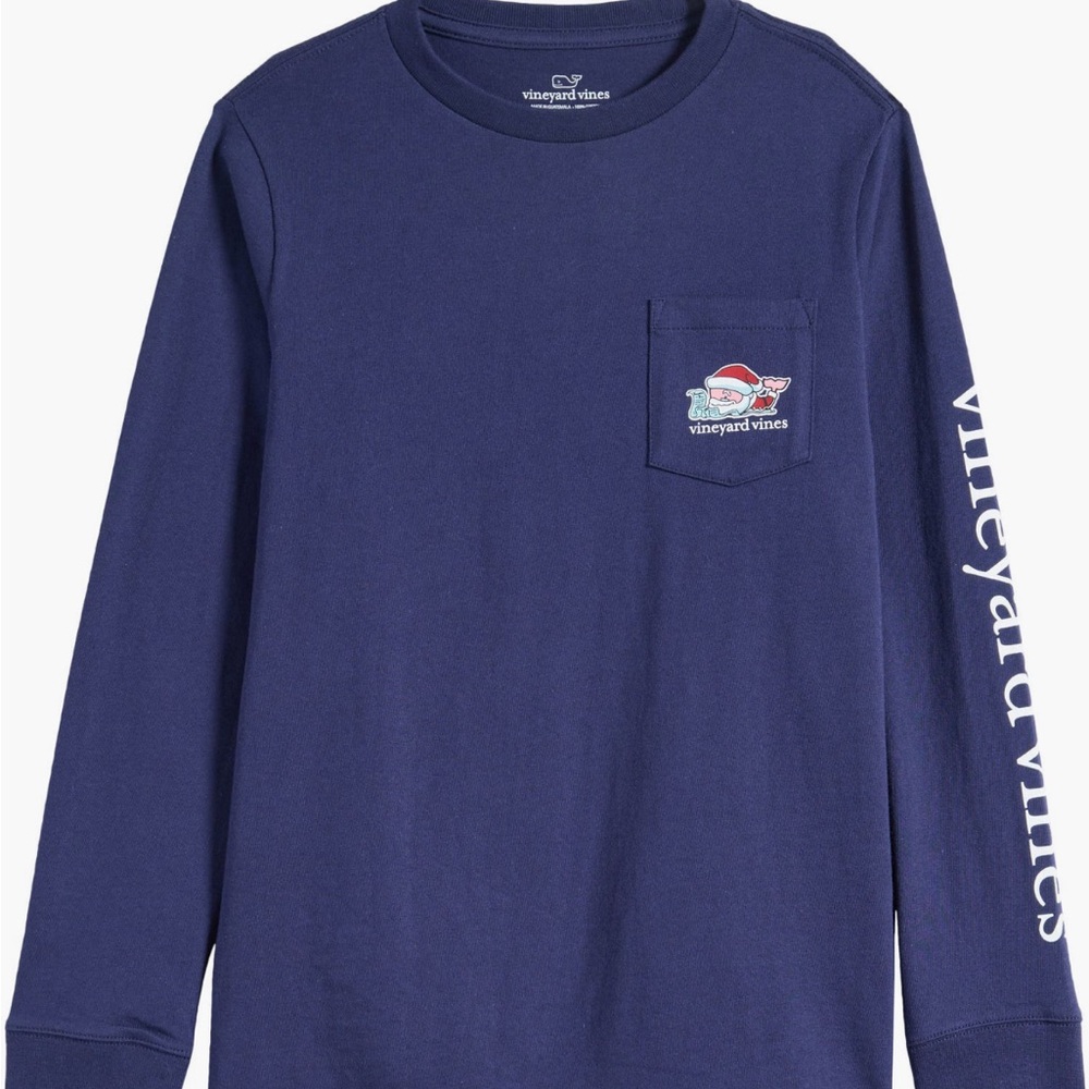 BNWT, vineyard vines men’s long sleeve graphic Santa T-shirt